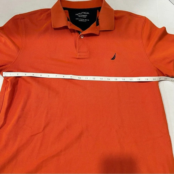 Nautica Men's Sustainably Crafted Classic-Fit Deck Polo Shirt - Orange - Picture 7 of 10